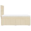 vidaXL Boxspringbett mit Matratze Creme 90x200 cm Stoff