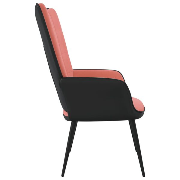 vidaXL Relaxsessel Rosa Samt und PVC