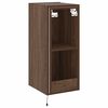 vidaXL TV-Wandschrank mit LED-Leuchten Braun Eichen-Optik 30,5x35x70cm
