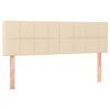 vidaXL Boxspringbett mit Matratze Creme 140x200 cm Stoff