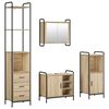 vidaXL Badezimmerschrank-Set 4 stk. Sonoma-Eiche 40 x 36 x 200,5 cm