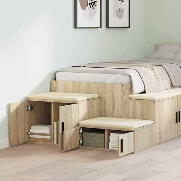 vidaXL Aufbewahrungsschrank 2 pcs Sonoma-Eiche 108 x 41 x 40 cm