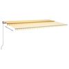 vidaXL Automatische Markise mit LED & Windsensor 600x300 cm Gelb/Wei&szlig;