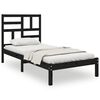vidaXL Massivholzbett ohne Matratze Schwarz 75x190 cm