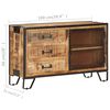 vidaXL Sideboard 100&times;31&times;60 cm Raues Mango-Massivholz