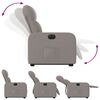 vidaXL Relaxsessel mit Aufstehhilfe Elektrisch Taupe Stoff
