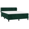 vidaXL Boxspringbett mit Matratze Dunkelgr&uuml;n 140x200 cm Samt