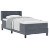 vidaXL Boxspringbett mit Kopfteil Dunkelgrau 190 x 90 cm Samt