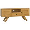 vidaXL TV-Schrank 110x30x50 cm Massivholz Teak