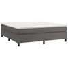 vidaXL Boxspringbettgestell Grau 160x200 cm Kunstleder