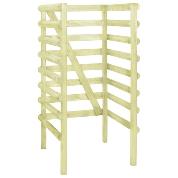 vidaXL M&uuml;lltonnenbox 1 Tonne 70x80x150 cm Impr&auml;gniertes Kiefernholz