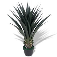 vidaXL Künstliche Yucca-Pflanze mit Topf 85 cm Grün