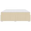 vidaXL Bettrahmen mit Matratze Creme 200 x 200 cm Stoff
