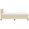 vidaXL Boxspringbett mit Matratze Creme 120 x 200 cm Stoff
