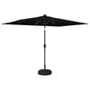 vidaXL Gartenparasol mit LED-Lichtern und Sockel 200 x 300 cm