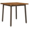 vidaXL 70 x 70 x 75 cm Massivholz Akazie Natur und Kaffee Quadratisch