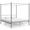 vidaXL Himmelbett Grau Metall 180x200 cm