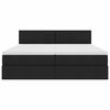 vidaXL Aufbewahrungsbett mit Matratze Schwarz 180 x 200 cm Kunstleder