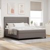 vidaXL LED Boxspringbett mit Matratze Taupe 180 x 200 cm Stoff