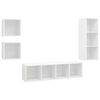 vidaXL 4-tlg. TV-Schrank-Set Wei&szlig; Holzwerkstoff
