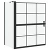 vidaXL Bad-Duschschirm Schwarz und Transparent 100 x 68 x 128 cm