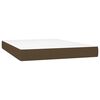 vidaXL Boxspringbett mit Matratze & LED Dunkelbraun 140x190 cm Stoff