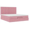 vidaXL Ottoman-Bett mit Matratzen Rosa 180x200 cm Samt
