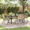 vidaXL Garten Essgruppe mit Kissen 5 pcs Braun Poly-Rattan