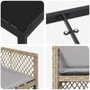 vidaXL Garten Essgruppe 9 pcs Beige Poly-Rattan