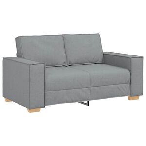 vidaXL 2-Sitzer Sofa Hellgrau 160x78x84 cm Stoff