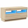 vidaXL TV-Schrank mit LED-Leuchten Sonoma-Eiche 80x35x40 cm