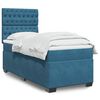 vidaXL Boxspringbett mit Matratze Blau 80x200 cm Samt