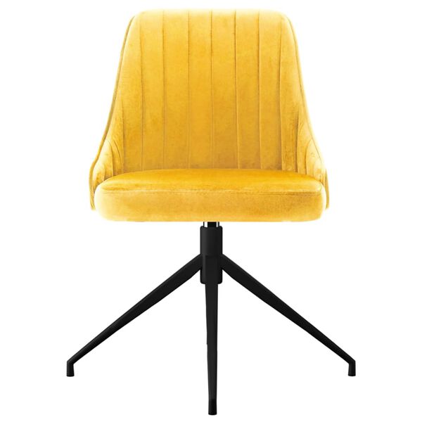 vidaXL Esszimmerst&uuml;hle 2 Stk. Gelb Samt