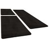 vidaXL Hochflor-Bettvorleger 3 Stk. Schwarz