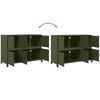 vidaXL Sideboard Olivgr&uuml;n 100,5x39x72 cm Stahl