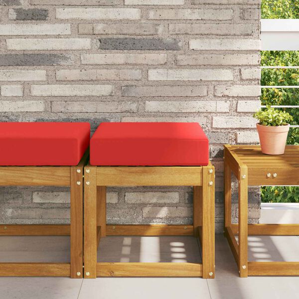 vidaXL Sitzkissen f&uuml;r Outdoor Rot 40 x 40 x 8 cm 100 % Polyester