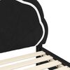 vidaXL Kinderbettgestell mit Kopfteil Schwarz 70 x 140 cm Samt
