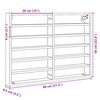 vidaXL Vitrinenschrank Grau Sonoma 80x8,5x58 cm Holzwerkstoff