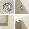 vidaXL Waschbecken Beige 560 x 460 mm 80% Quarz und 20% Harz