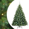 vidaXL K&uuml;nstlicher Weihnachtsbaum mit 300 LEDs Gr&uuml;n 180 cm PE und PVC