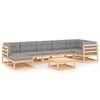 vidaXL 8-tlg. Garten-Lounge-Set mit Kissen Massivholz Kiefer