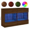 vidaXL TV-Wandschrank mit LED-Leuchten Braun Eichen-Optik