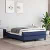 vidaXL Boxspringbett mit Matratze Blau 120x200 cm Stoff