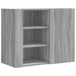vidaXL Wandregal Grau Sonoma 75x35x60 cm Holzwerkstoff