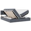 vidaXL LED-Speicherbett mit Matratze Dunkelgrau 180 x 200 cm Samt