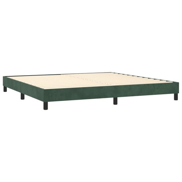 vidaXL Boxspringbettgestell Dunkelgr&uuml;n 200x200 cm Samt
