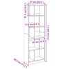 vidaXL B&uuml;cherregal Braun Eichen-Optik 57x28,5x174 cm Holzwerkstoff