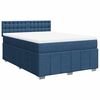 vidaXL Boxspringbett mit Matratze Blau 140x190 cm Stoff