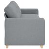vidaXL 3-Sitzer-Sofa Hellgrau 220x78x80 cm Stoff