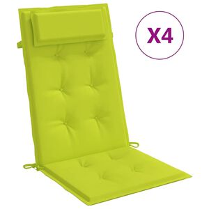 vidaXL Hochlehner-Auflagen 4 Stk. Knallgr&uuml;n Oxford-Gewebe